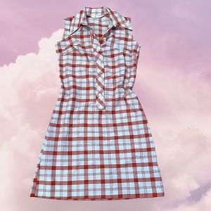 Plaid red Vintage y2k collared dress 

#coquette #truevintage #cargo #grunge